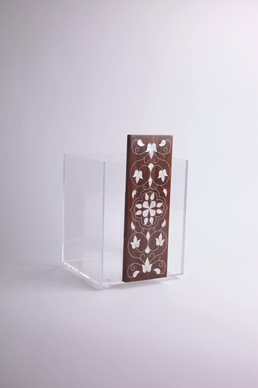 Acrylic Trash Bin Pattern Msadaf Flower