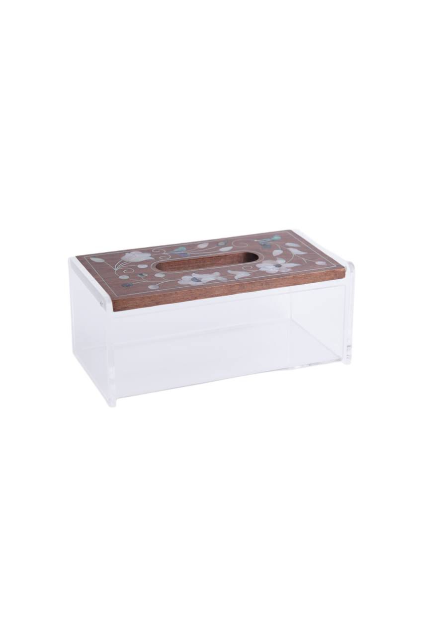 Tissue Acrylic Msadaf Box Pattern : 3 Flower Desingn