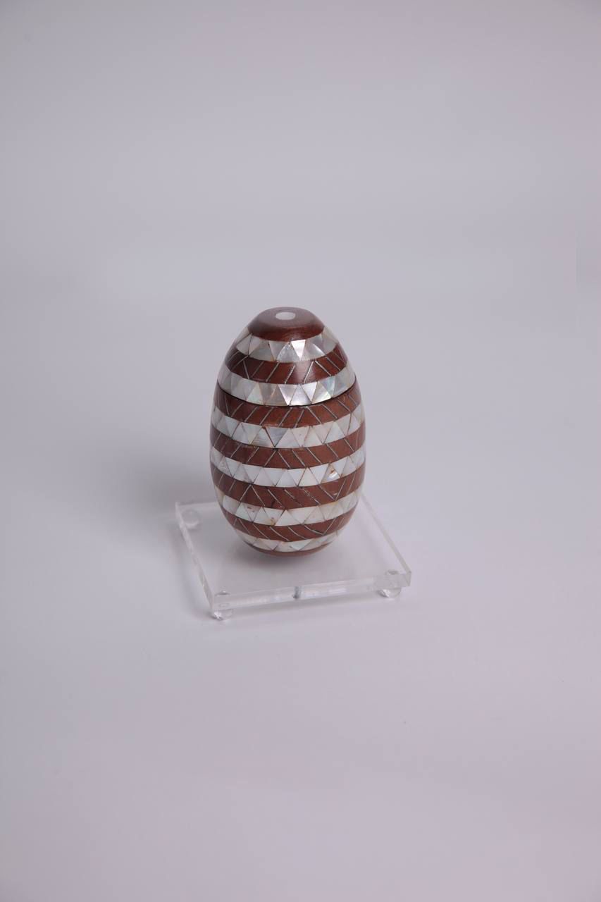 Msadaf box Egg shape brown