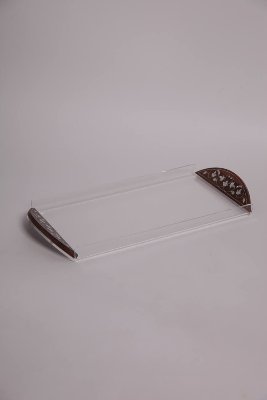 "Plixiglass Tray Holder Semi-Circular