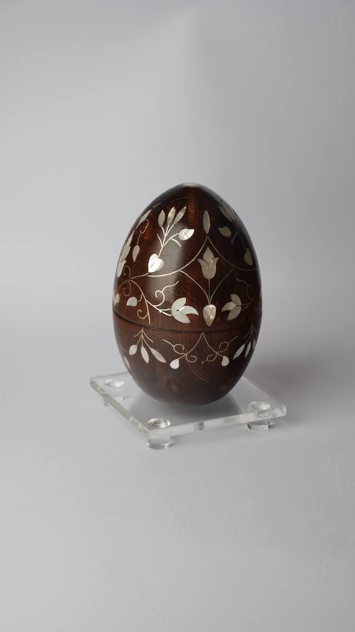 Msadaf Wooden Box Egg Shape Big Size
