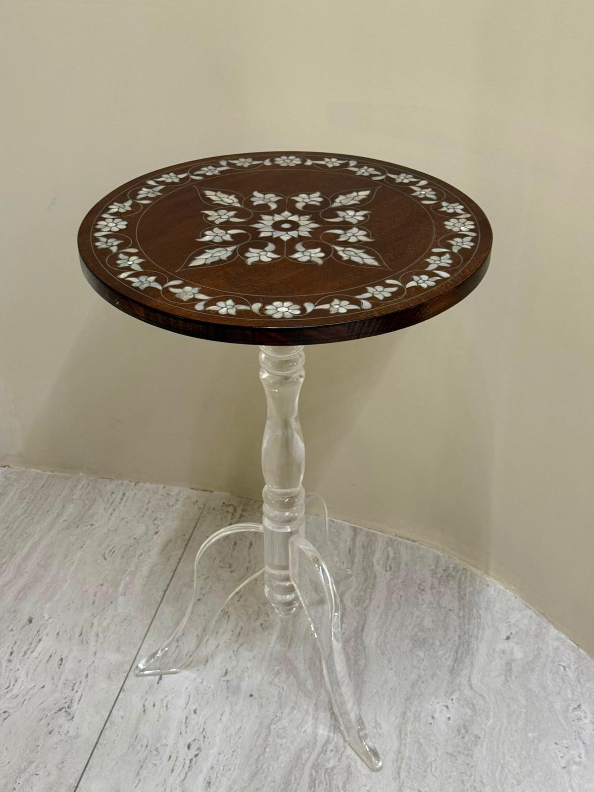 Msadaf Wooden New Table ( Legs Acrylic )