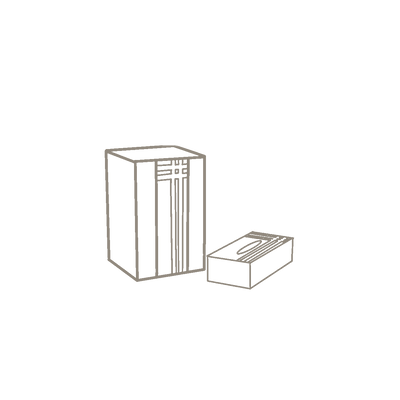 Tissue Boxes & Trash Bins