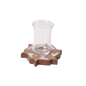 Tea glasses with msadaf wooden base pattern