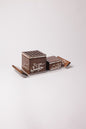 Msadaf wooden incense burner and bukhoor storage set