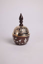 Msadaf wooden incense burner with golden cover