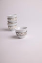 coffee cups set with msadaf triangle line pattern - with plixiglass box