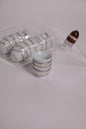 coffee cups set with msadaf line pattern - with plixiglass box