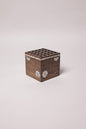 Cube msadaf wooden incense burners with holes on the top