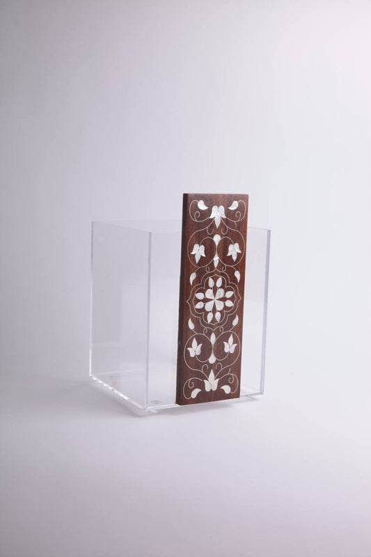 Acrylic Trash Bin Pattern Msadaf Flower