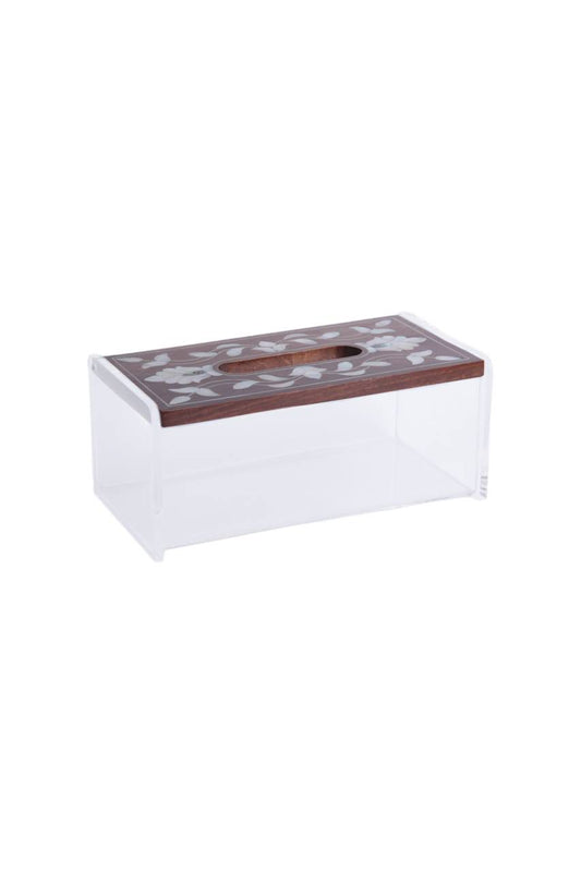 Tissue Acrylic Msadaf Box Pattern : Flower Desingn