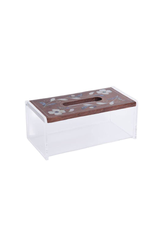 Tissue Acrylic Msadaf Box Pattern : 2 Flower Desingn
