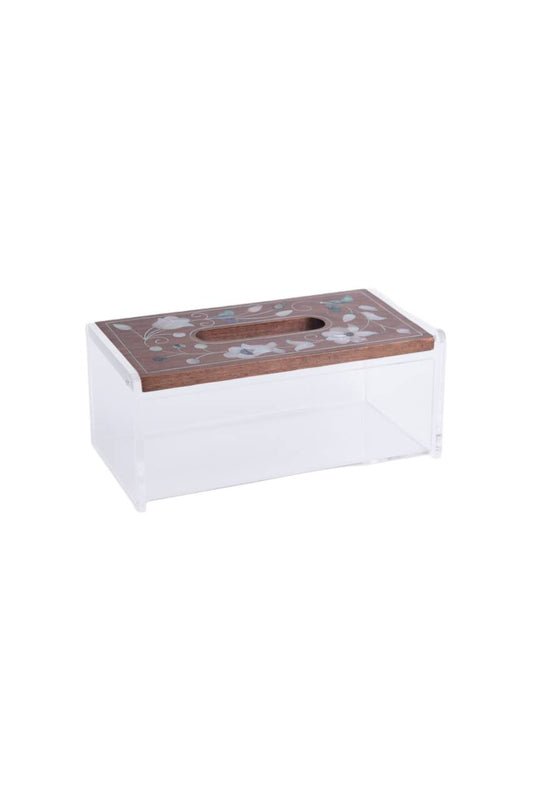 Tissue Acrylic Msadaf Box Pattern : 3 Flower Desingn