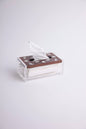 Tissue box acrylic pattern: Msadaf top flower( Small) Dark brown