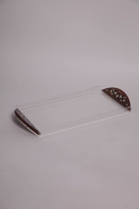 "Plixiglass Tray Holder Semi-Circular
