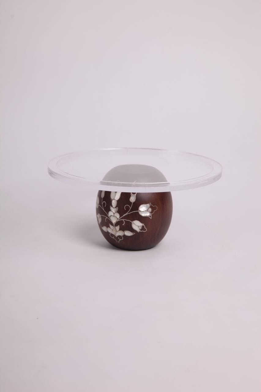 Msadaf Wooden Serving Ball  Tray