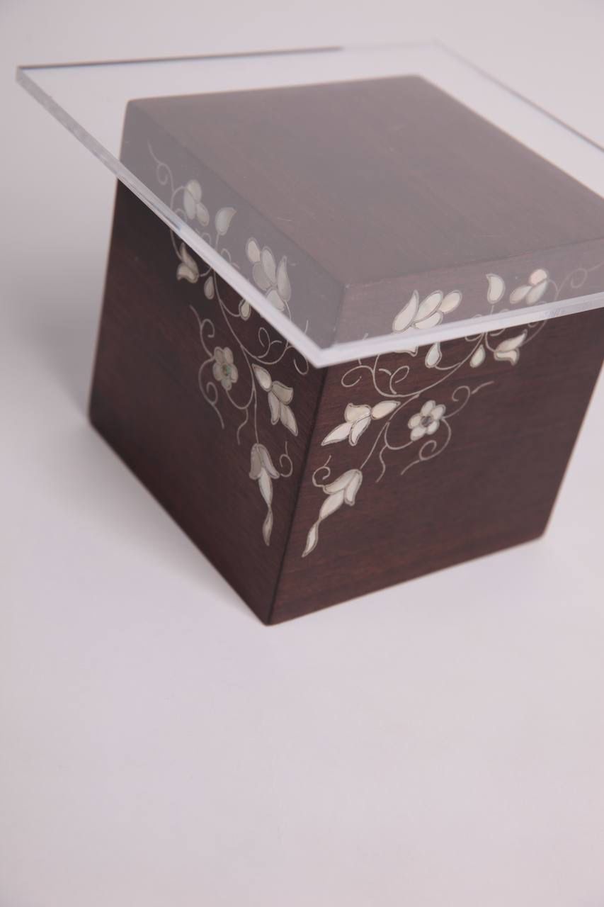 Msadaf Wooden Serving Cube Tray