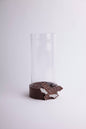 Wooden Msadaf Round Vase & Glass Pattern 2  Flower