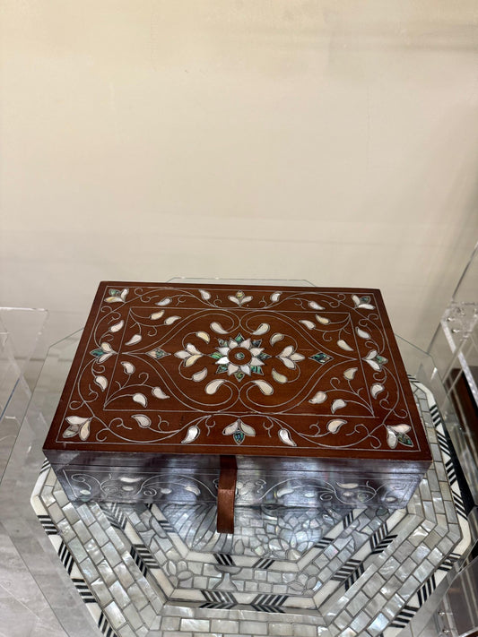 Rectangular Wooden Msadaf Box ( Center Star )