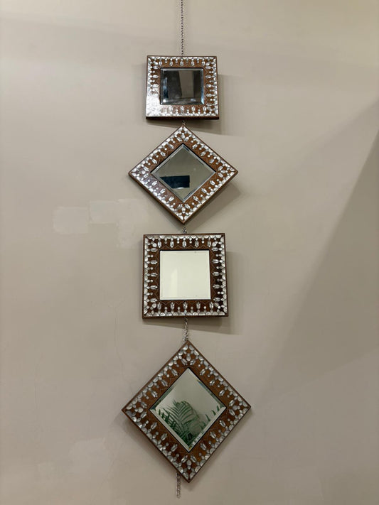 Wooden Msadaf Squre Mirror(Each Pc )