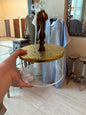 Acrylic Round Storage Box  With Golden Cover Big
