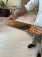 Msadaf Wooden Tray With Centre Mirror