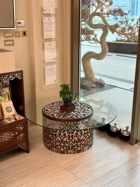 Msadaf Wooden Round Table