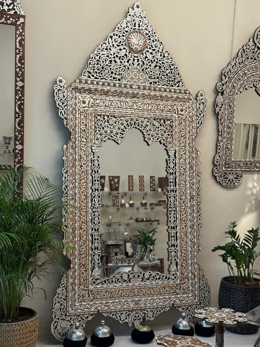 Msadaf Wooden Mirror