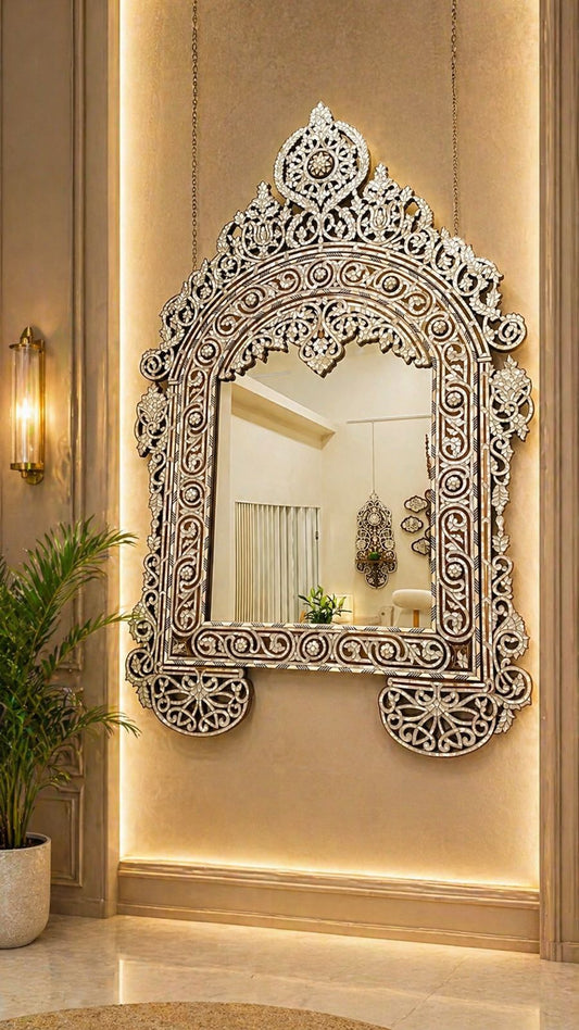 Msadaf Wooden Luxury Mirror