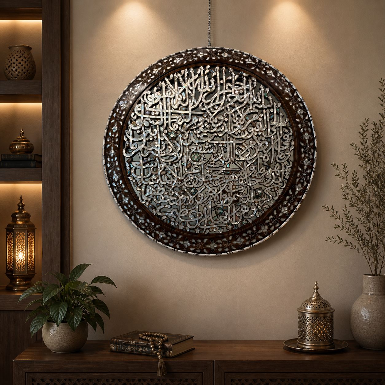 Msadaf Wooden Round Frame