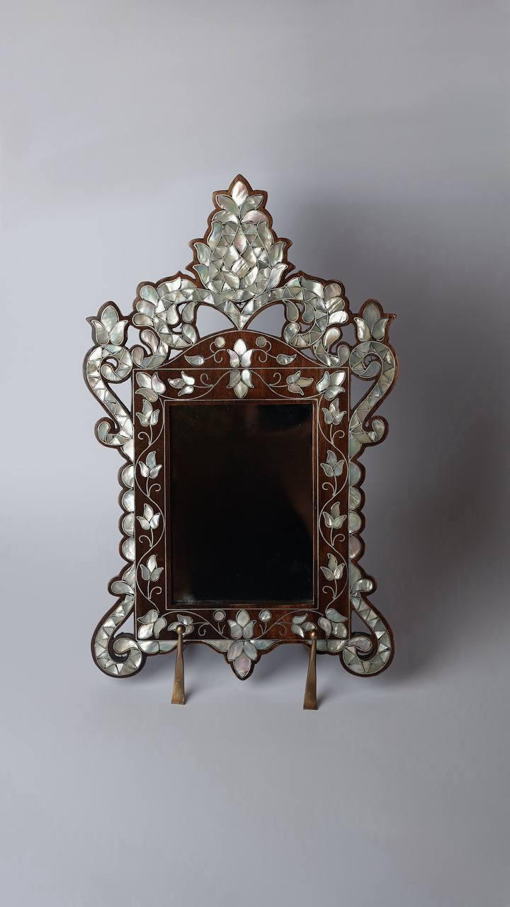 Masdaf Wooden Mirror Small Brown