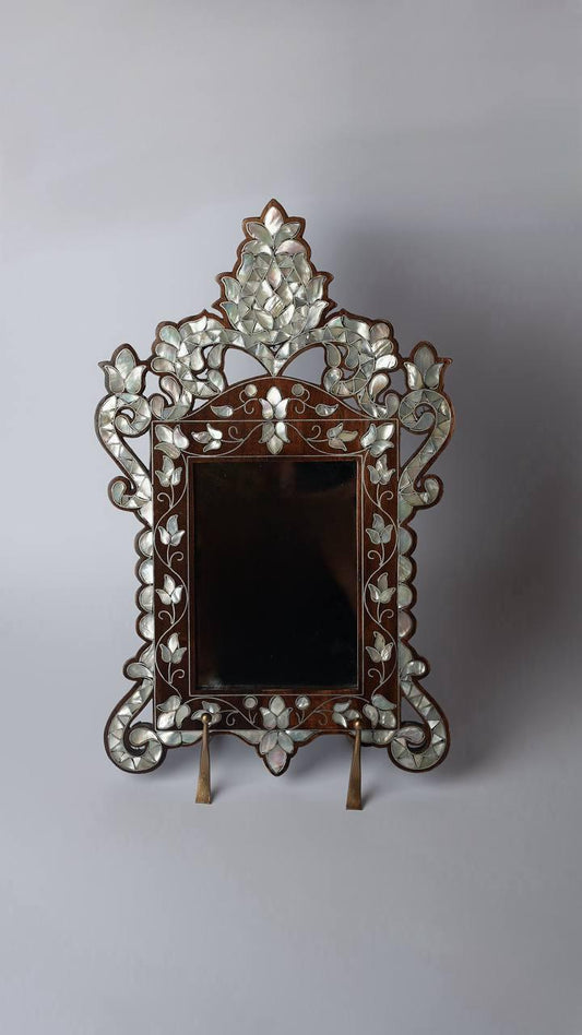Masdaf Wooden Mirror Small Brown