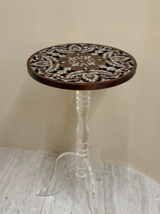 Msadaf Wooden New Table ( Legs Acrylic )