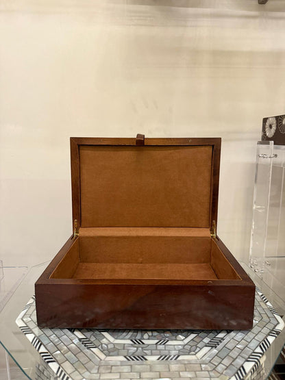 Square Wooden Msadaf Box (Flower Pattern