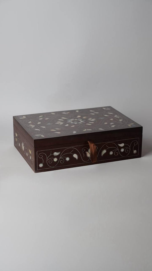 Rectangular Wooden Msadaf Box ( Center Star )